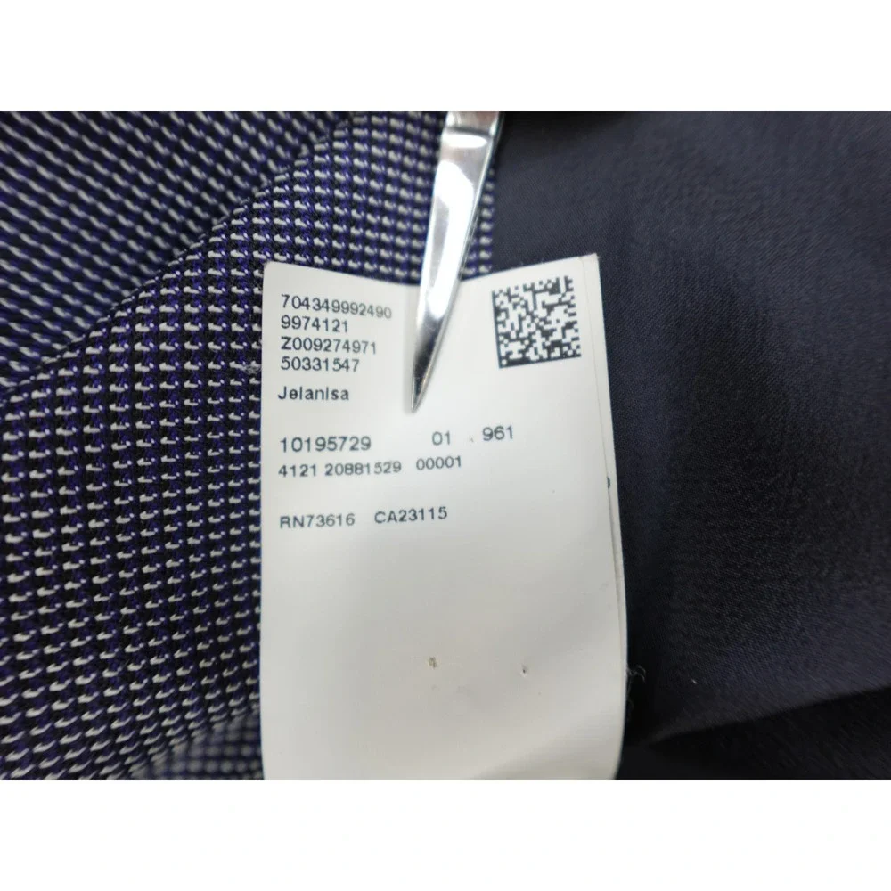 HUGO BOSS Blazer Womens 10 Purple Asymmetrical Single Button Career Blazer‎